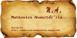 Matkovics Anasztázia névjegykártya